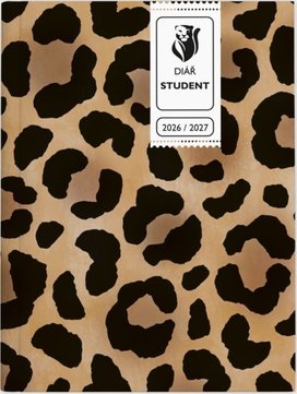 Týdenní diář 2026/2027 Student V8 lamino kapesní Leopard
