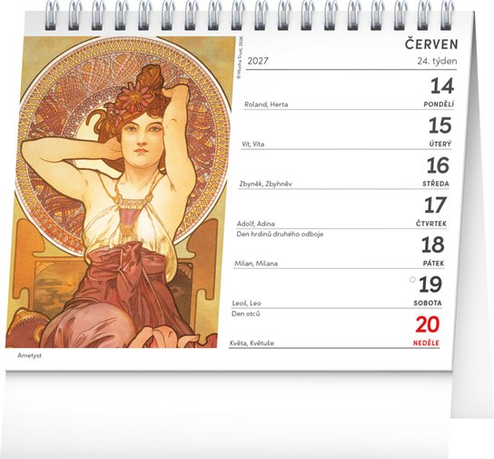 Alfons Mucha 2027 - stolní kalendář