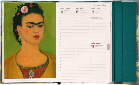 Týdenní magnetický diář 2027 Frida Kahlo