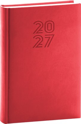 Denní diář Aprint 2027 červený