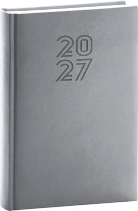 Denní diář Aprint 2027 šedý