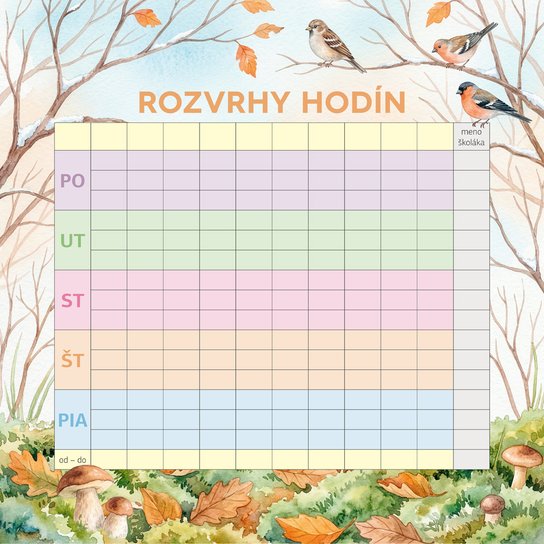 Rodinný plánovací kalendár Zvieratká 2027 - nástenný kalendár