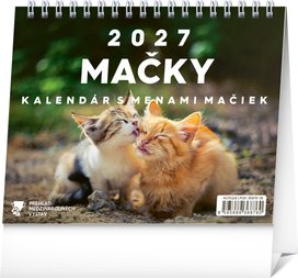 Mačky 2027 - stolový kalendár
