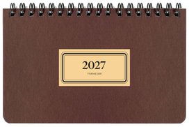 Diář 2027 týdenní na šířku RETRO, vínový