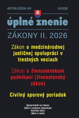 Aktualizácia II/4 2026 – Trestné právo a Civilné spo