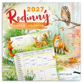 Rodinný plánovací kalendář 2027 - nástěnný kalendář