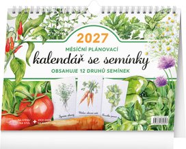 Plánovací kalendář se semínky 2027 - stolní kalendář