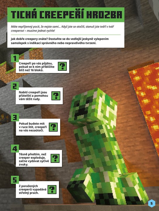 Minecraft - Samolepkové dobrodružství - Mobové útočí!