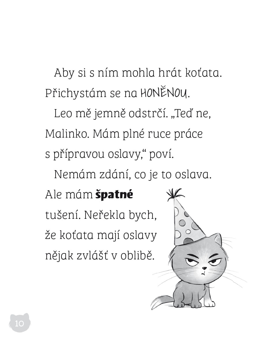 Trampoty malinkého kotěte – Oslava narozenin