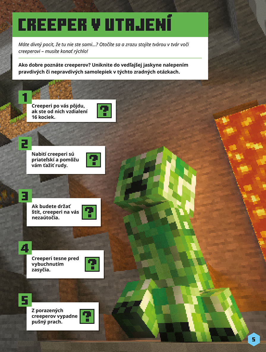Minecraft - Samolepkové dobrodružstvo - Mobovia útočia!