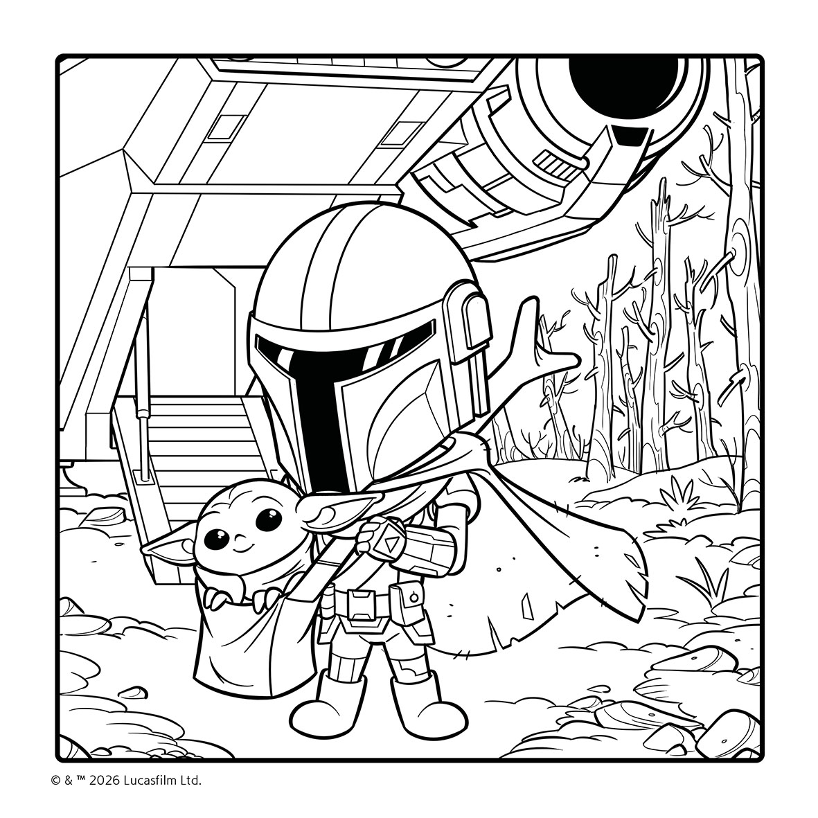 Star Wars - Mandalorian - Grogu - COZY omalovánky