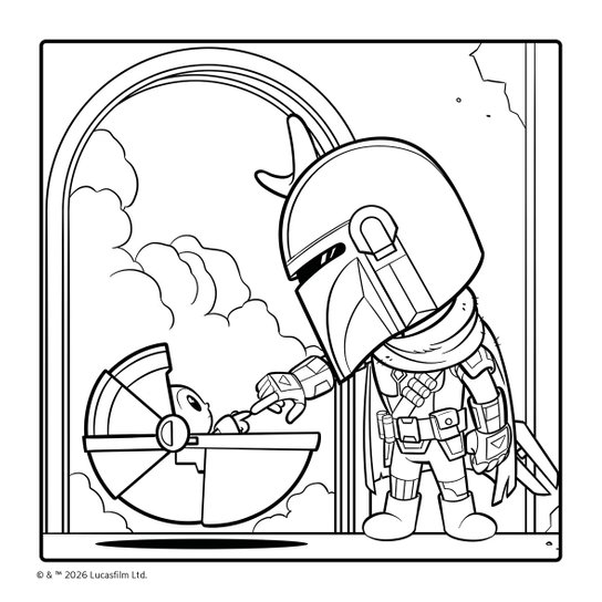 Star Wars - Mandalorian - Grogu - COZY omalovánky