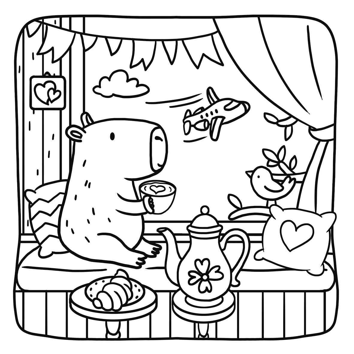 Roztomilé kapybary - COZY omalovánky