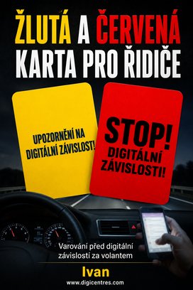 Žlutá a červená karta pro řidiče.