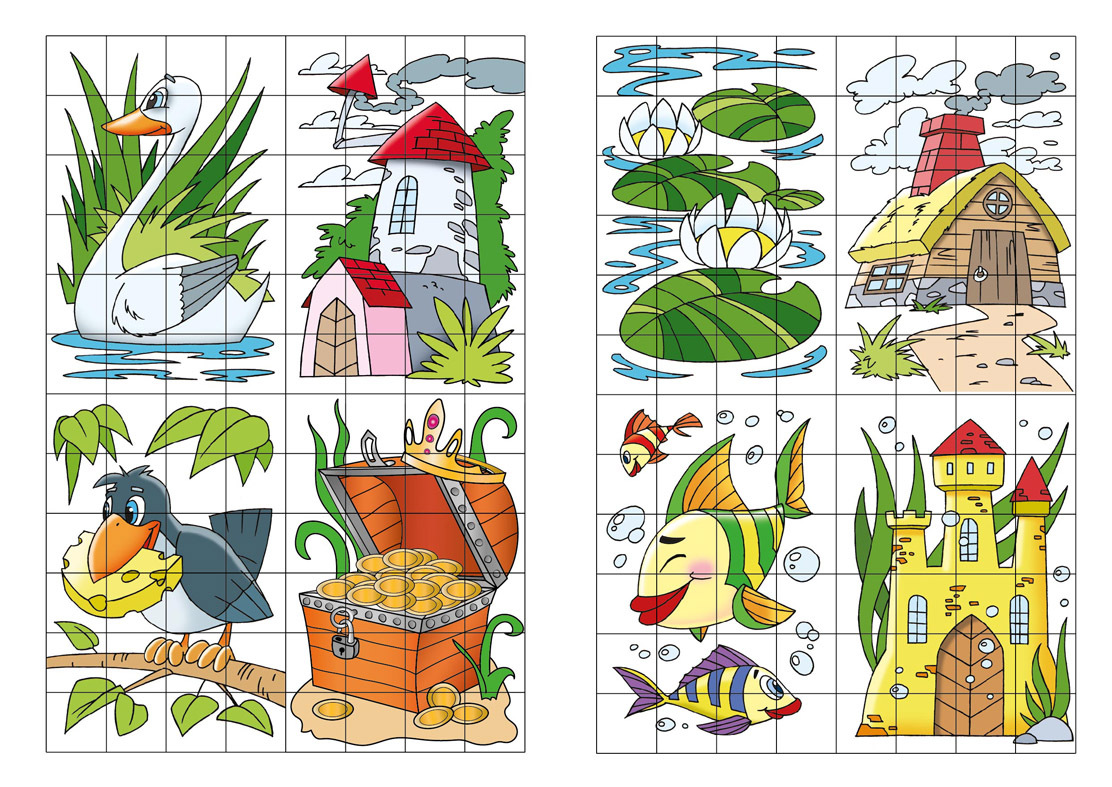 Pohádkový svět Nálepkové puzzle