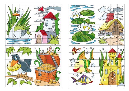 Pohádkový svět Nálepkové puzzle