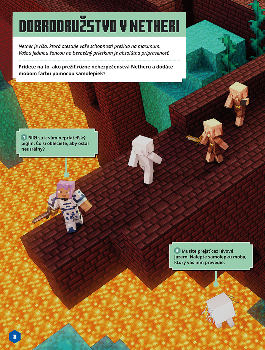 Minecraft - Dotvorte postavu - Kniha so samolepkami